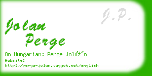 jolan perge business card